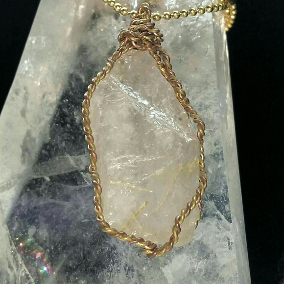 BIG CRYSTALS! Handcrafted Wire Wrapped Necklaces - Picture 7 of 16